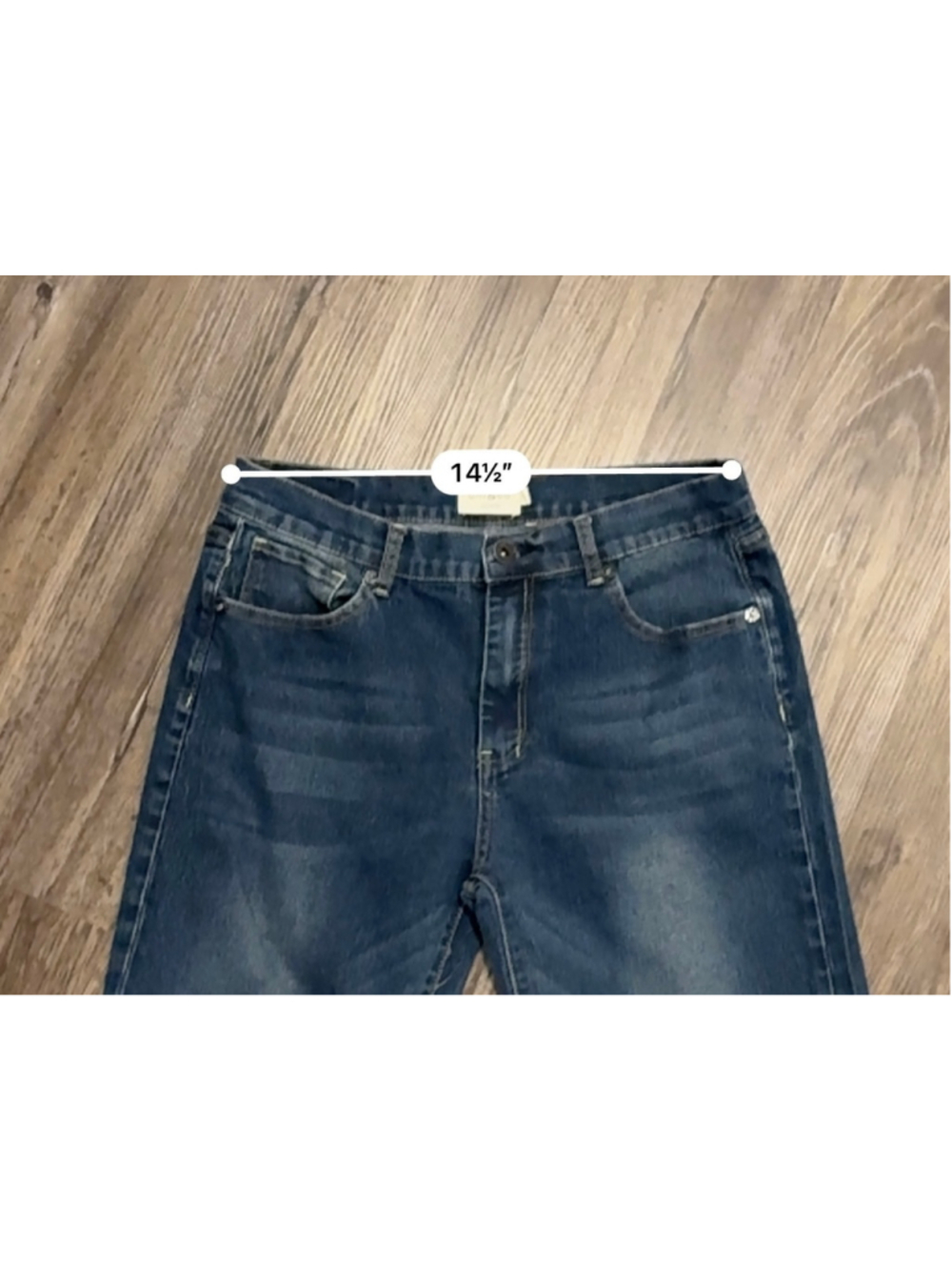 Umgee Denim Women's Flare Wide Leg Dark Wash Stretch Trouser Jeans Sz 7 - Picture 8 of 10